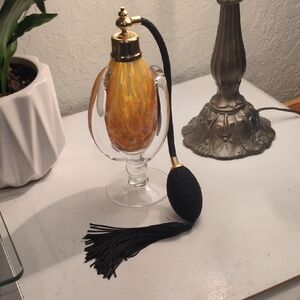 Elegant Glass Perfume Atomizer with Black Tassel